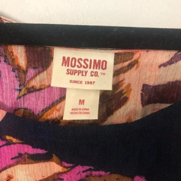 Mossimo Navy Ruffle Back Cut-out Flowy Spaghetti Strap top Size M GUC - Picture 7 of 8